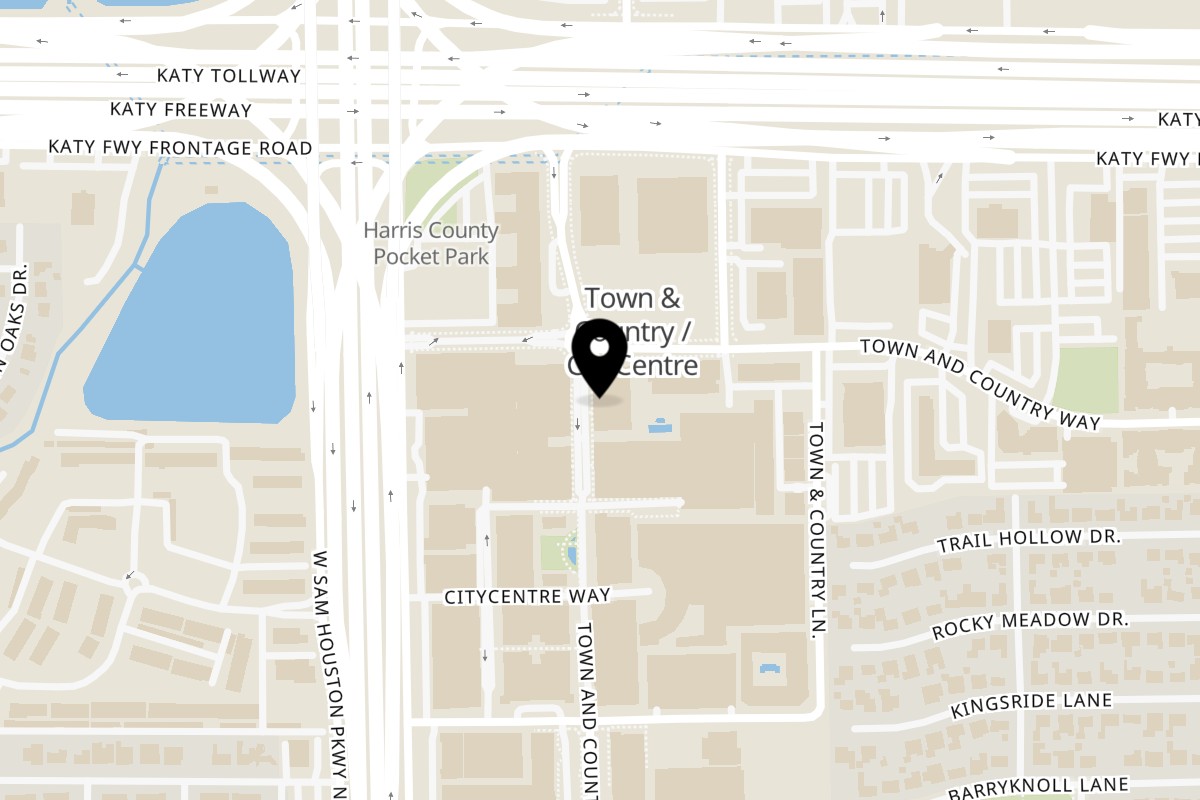Map showing the location of Sal y Pimienta Cuisine on 818 Town and Country Blvd in Houston